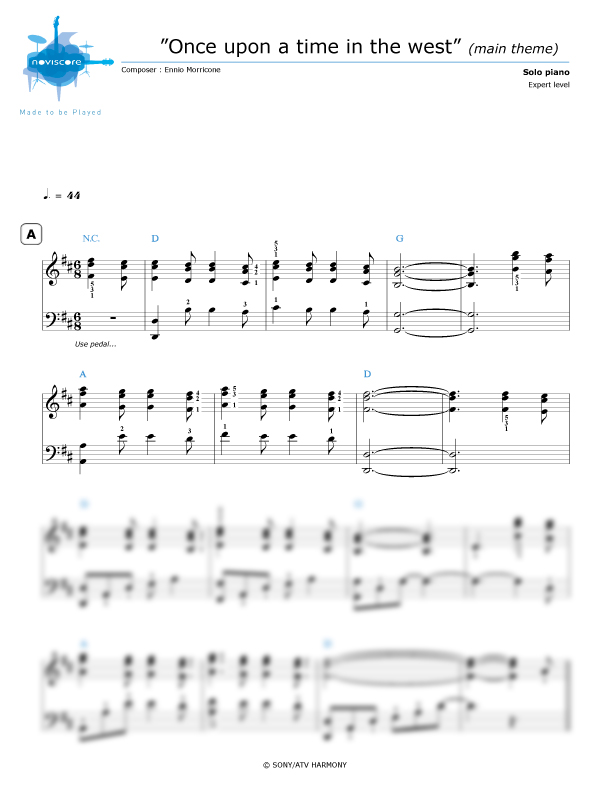 Klaviernoten Spiel mir das Lied vom Tod (Ennio Morricone) Noviscore Noten
