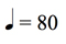 crotchet equals to 80